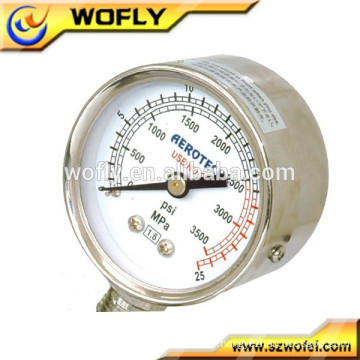 screw type argon high pressure gauge psi